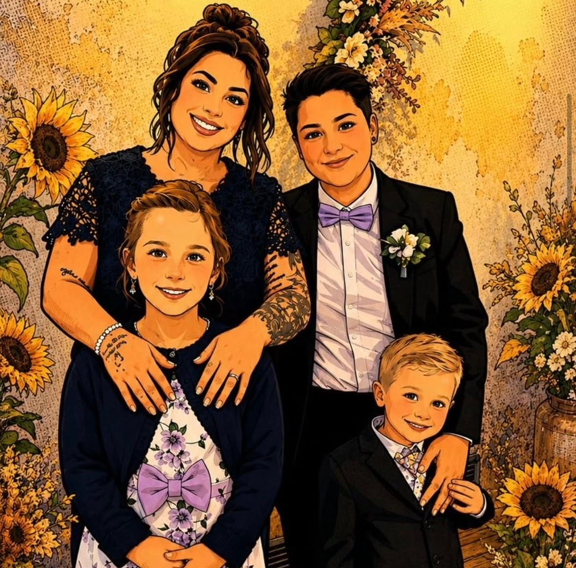 Vanessa und Juliane mit den Kindern